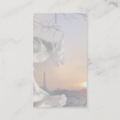 Gargoyle op het dak visitekaartje (Achterkant)