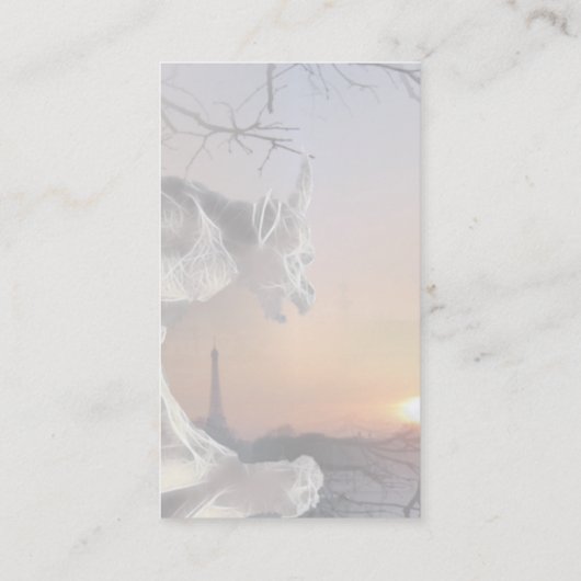 Gargoyle op het dak visitekaartje (Achterkant)