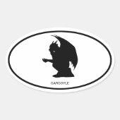 Gargoyle Oval Sticker (Voorkant)