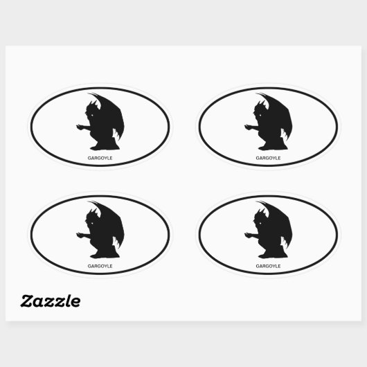 Gargoyle Oval Sticker (Vel)