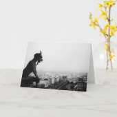 Gargoyle Over The City, Paris (Blank)Greeting Card Kaart (Gele Bloem)