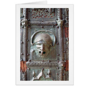 Gargoyle-paneel van de linkerdeur van het portaal,