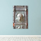 Gargoyle-paneel van de linkerdeur van het portaal, canvas afdruk (Insitu (Houten vloer))