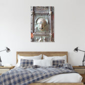 Gargoyle-paneel van de linkerdeur van het portaal, canvas afdruk (Insitu (Slaapkamer))