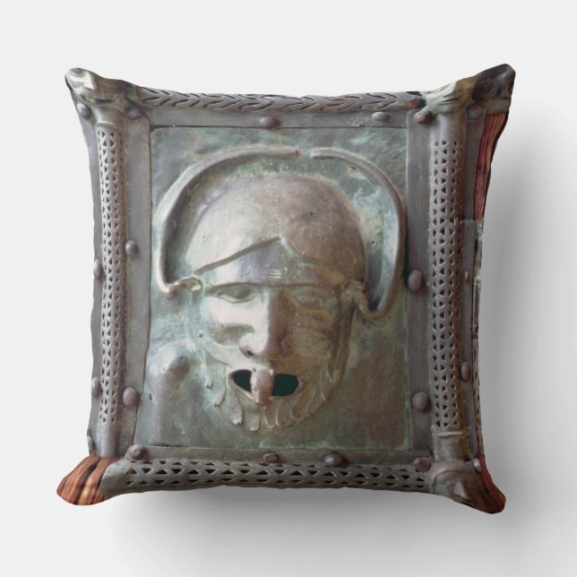 Gargoyle-paneel van de linkerdeur van het portaal, kussen (Voorkant)