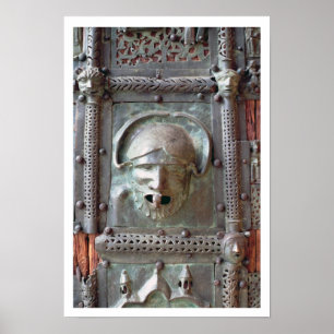 Gargoyle-paneel van de linkerdeur van het portaal, poster