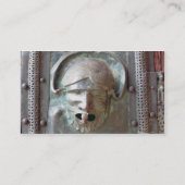 Gargoyle-paneel van de linkerdeur van het portaal, visitekaartje (Achterkant)