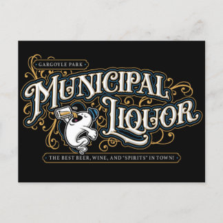 Gargoyle Park Municipal Liquor briefkaart