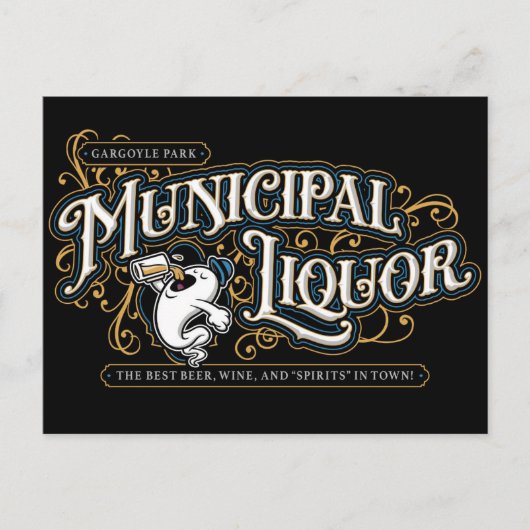 Gargoyle Park Municipal Liquor briefkaart (Voorkant)