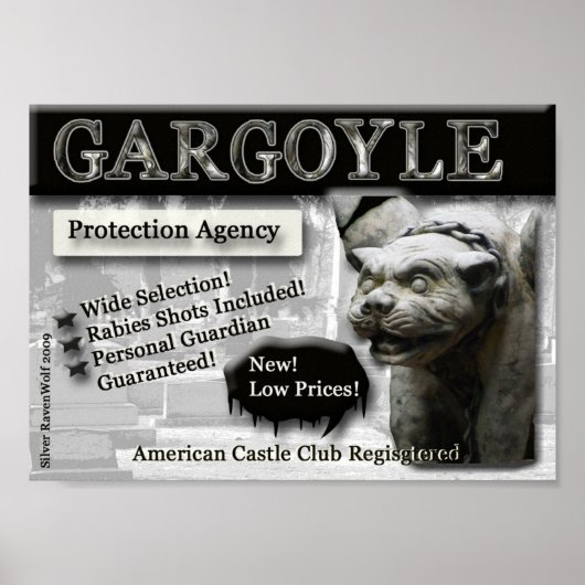 Gargoyle Protection Agency Canvas Print (Voorkant)