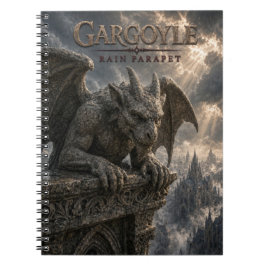 Gargoyle Regen Borstwering Donkere Bioscoop Notitieboek