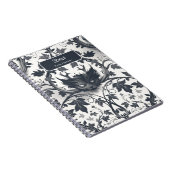 Gargoyle silhouetten verweven met stekelige wijnst notitieboek (Rechterzijde)