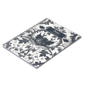 Gargoyle silhouetten verweven met stekelige wijnst notitieboek (Linkerzijde)