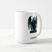 Gargoyle Statue - Aangepaste tekst & gesneden Viny Koffiemok (Voorkant rechts)