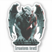 Gargoyle Statue - Aangepaste tekst & gesneden Viny Sticker (Voorkant)
