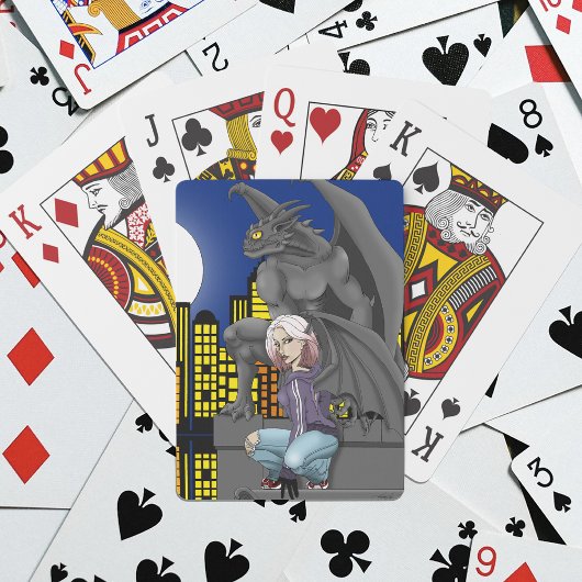 Gargoyle Stedelijk Fantasie Stadsgezicht Pokerkaarten