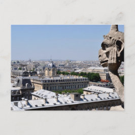 Gargoyle uitzicht Parijs, Notre Dame Briefkaart