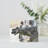 Gargoyle van de kathedraal van Santiago in Bilbao. Briefkaart (Staand voorkant)