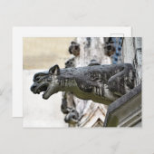 Gargoyle van de kathedraal van Santiago in Bilbao. Briefkaart (Voorkant / Achterkant)