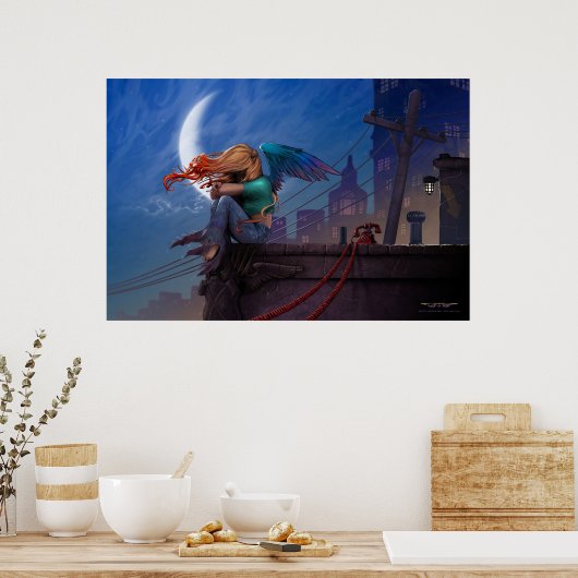 Gargoyle van J. Matthew Root Poster (Keuken)