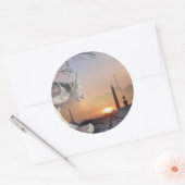 Gargoyle van Notre-Dame Ronde Sticker (Envelop)