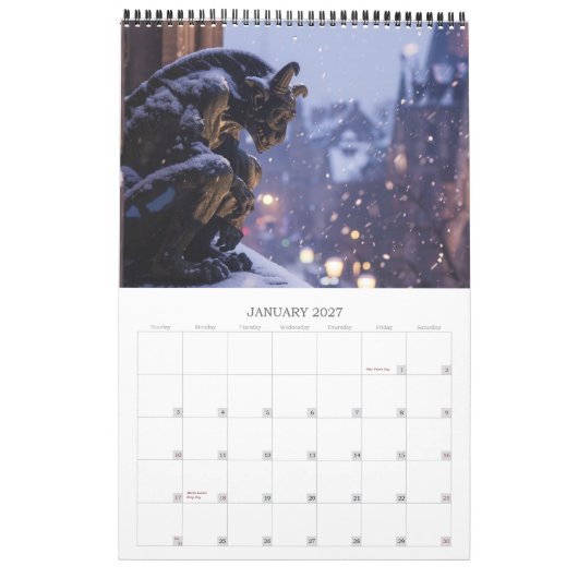 Gargoyles 2026 Kalender (Jan 2027)