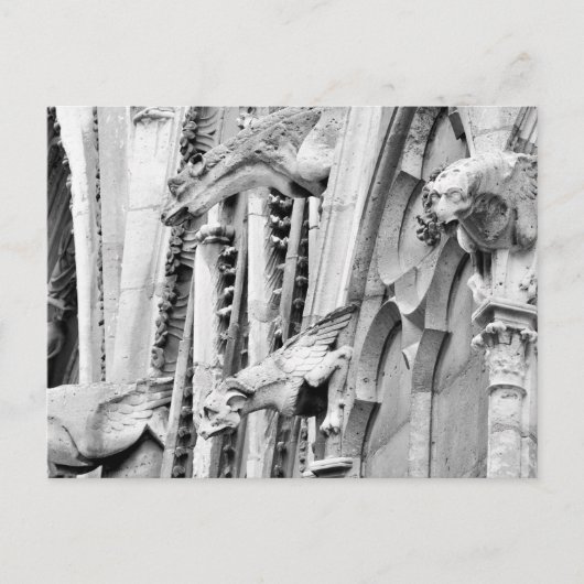 Gargoyles, kathedraal van Notre Dame de Paris, Par Briefkaart (Voorkant)