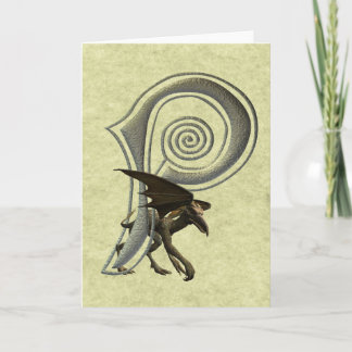 Gargoyles Monogram P Notitiekaartje