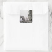 Gargoyles op de balustrade van de Grande Vierkante Sticker (Tas)