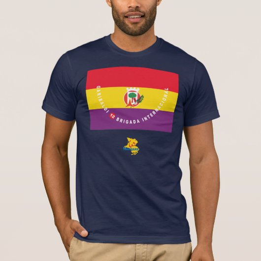 Garibaldi International Brigade Flag T-shirt (Voorkant)