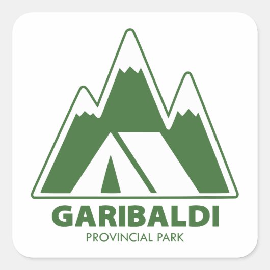 Garibaldi Provincial Park-bergen kamperen Vierkante Sticker (Voorkant)