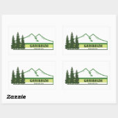 Garibaldi Provincial Park Groene strepen Rechthoekige Sticker (Vel)
