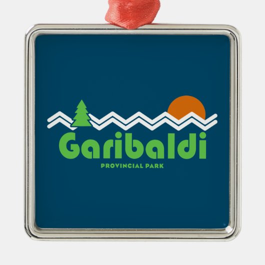 Garibaldi Provincial Park Retro Metalen Ornament (Voorkant)