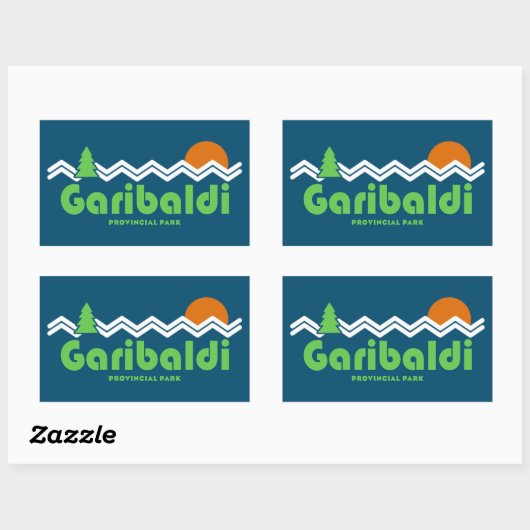 Garibaldi Provincial Park Retro Rechthoekige Sticker (Vel)