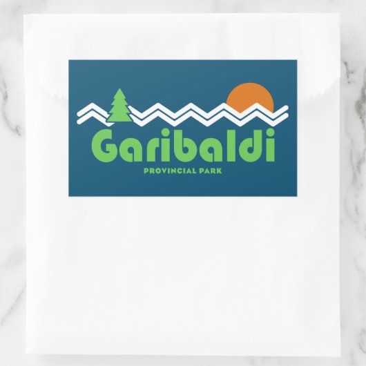 Garibaldi Provincial Park Retro Rechthoekige Sticker (Tas)