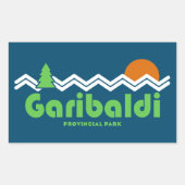 Garibaldi Provincial Park Retro Rechthoekige Sticker (Voorkant)