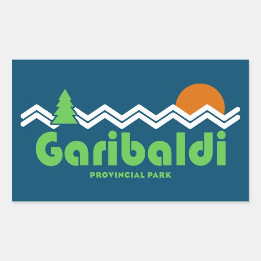 Garibaldi Provincial Park Retro Rechthoekige Sticker (Voorkant)
