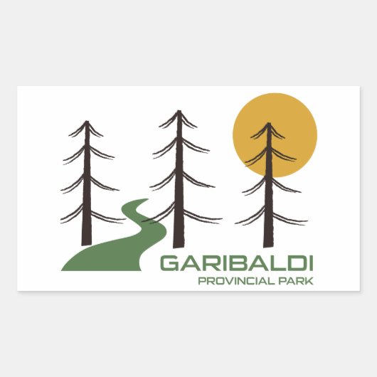 Garibaldi Provincial Park Trail Rechthoekige Sticker (Voorkant)