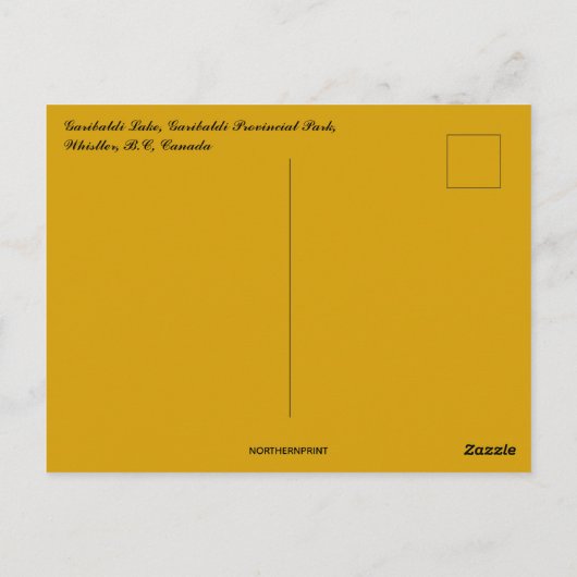 Garibaldi Provincial Park Whistler BC Canada Briefkaart (Achterkant)