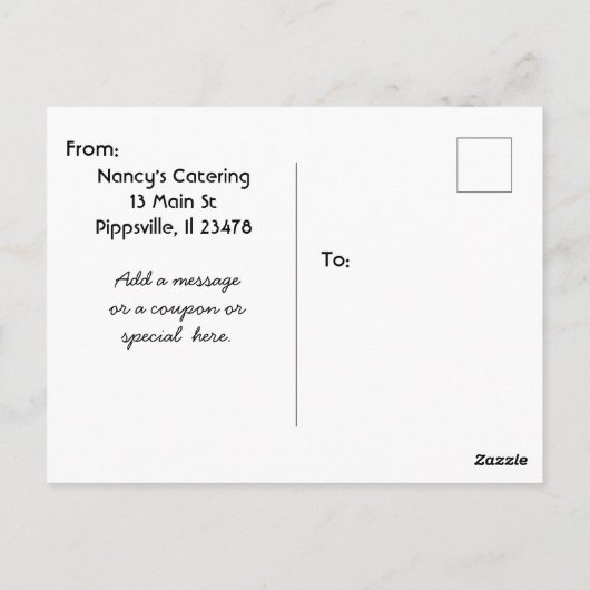 Garilic Hummus Recept Post Kaart (Achterkant)