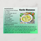 Garilic Hummus Recept Post Kaart (Voorkant)