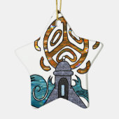 garita del diablo y Sol Taino Keramisch Ornament (Links)