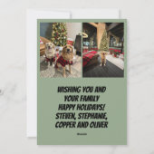 Garland and Berries Happy Holidays Card Feestdagenkaart (Achterkant)