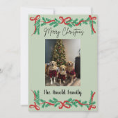 Garland and Bows Christmas Card Kaart (Voorkant)