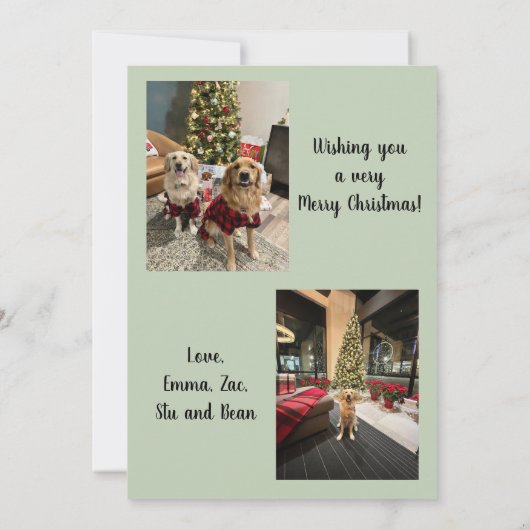 Garland and Bows Christmas Card Kaart (Achterkant)
