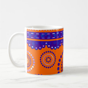 Garland ARTdeco violet blauw + uw achtergrondkleur Koffiemok