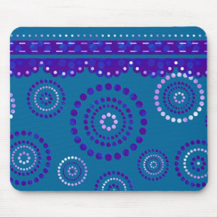 Garland ARTdeco violet blauw + uw achtergrondkleur Muismat