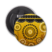 Garland ARTdeco zwart wit + uw achtergrond Button Flesopener (Voorkant)