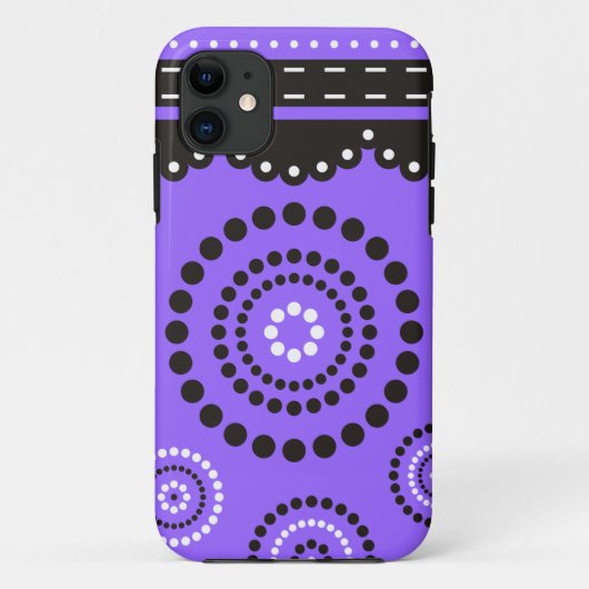 Garland ARTdeco zwart wit + uw achtergrondkleur Case-Mate iPhone Case (Achterkant)