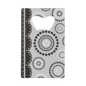 Garland ARTdeco zwart wit + uw achtergrondkleur Creditkaart Flessenopener (Voorkant)